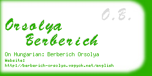 orsolya berberich business card